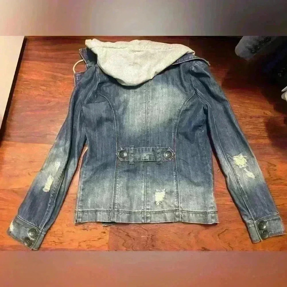 Sugarfly Hooded Denim Jacket Size XS - Picture 6 of 8